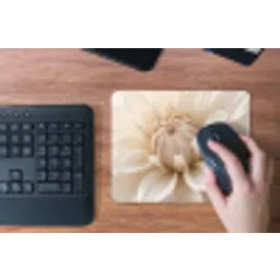 Bloem - Dahlia - Wit muismat rubber klein -toetsenbord