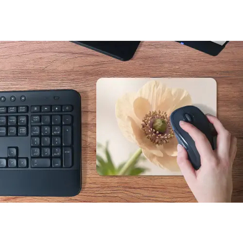 Bloem - Minimalistisch - Groen muismat rubber klein -toetsenbord