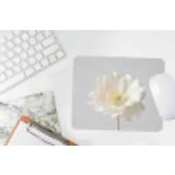 Bloem - Minimalistisch -Wit muismat rubber klein -witbureau