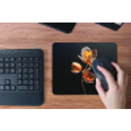 Bloem - Orchidee - Oranje muismat rubber klein -toetsenbord