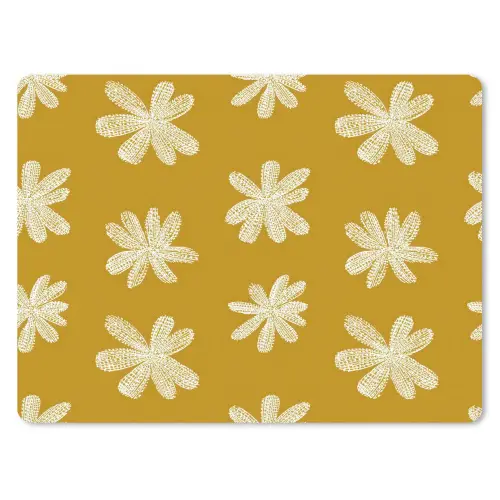 Bloem - Speels - Okergeel muismat rubber klein 262 -3d