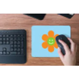 Bloem - Smiley - Kleurrijk muismat rubber klein -toetsenbord