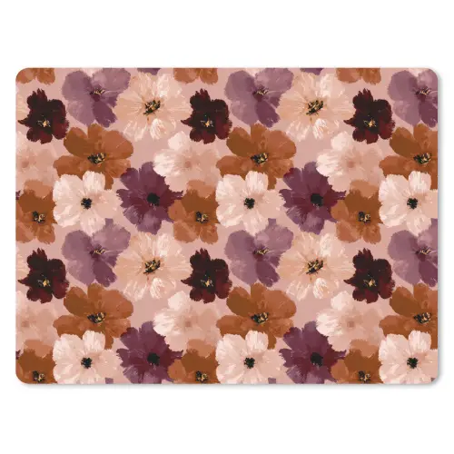 Bloemen - Abstract - Aardetinten muismat rubber klein 262 -3d
