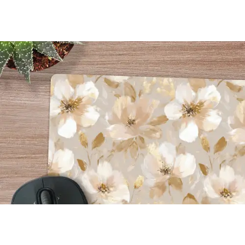Bloemen - artistiek - Goud muismat rubber klein 262 -closeup