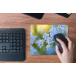 Bloemetjes - Blauw - Vergeet mij nietjes muismat rubber klein -toetsenbord