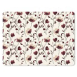 Bloemen - Botanisch - Bordeaux muismat rubber klein 262 -3d