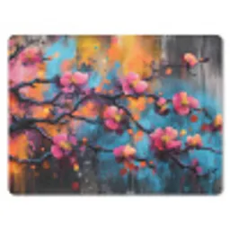 Bloemen - Tak - Abstract - Roze muismat rubber klein -3d