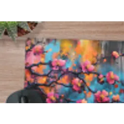 Bloemen - Tak - Abstract - Roze muismat rubber klein -closeup