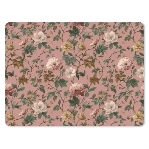 Bloemen - Klassiek - Roze muismat rubber klein 262 -3d
