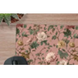 Bloemen - Klassiek - Roze muismat rubber klein 262 -closeup