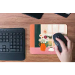 Bloemen - Koffie - Raam muismat rubber klein -toetsenbord