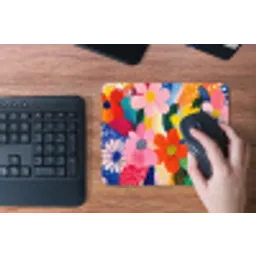Bloemen - Kleurrijk - Stippen muismat rubber klein -toetsenbord