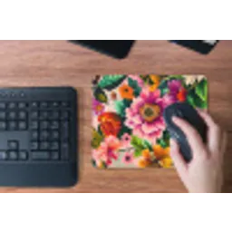 Bloemen - Kleurrijk - Roze muismat rubber klein -toetsenbord