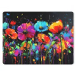 Bloemen - Kleurrijk - Spetters muismat rubber klein -3d
