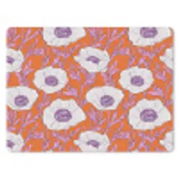 Bloemen - Grafisch - Oranje muismat rubber klein 262 -3d