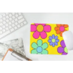 Bloemen - Illustratie - Kleurrijk muismat rubber klein -witbureau