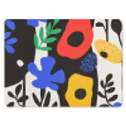 Bloemen - Bladeren - Abstract - Zwart muismat rubber klein -3d