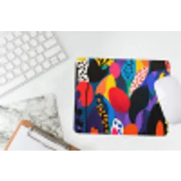 Bloemen - Bladeren - Abstract - Rood muismat rubber klein -witbureau
