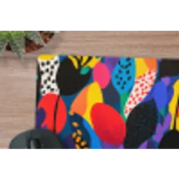 Bloemen - Bladeren - Abstract - Rood muismat rubber klein -closeup