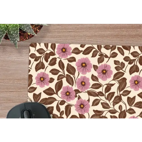 Bloemen - Bladeren - Kleurrijk muismat rubber klein 262 -closeup