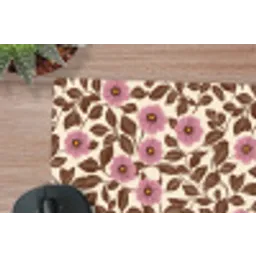 Bloemen - Bladeren - Kleurrijk muismat rubber klein 262 -closeup