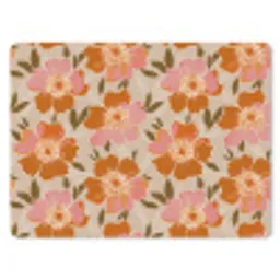 Bloemen - Motief - Retro muismat rubber klein 262 -3d