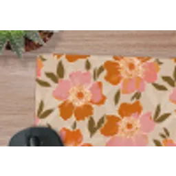 Bloemen - Motief - Retro muismat rubber klein 262 -closeup