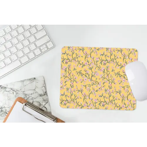 Bloemen - Motief - Geel muismat rubber klein 262 -witbureau