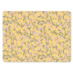 Bloemen - Motief - Geel muismat rubber klein 262 -3d