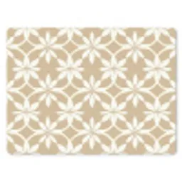 Bloemen - Patroon - Beige muismat rubber klein 262 -3d