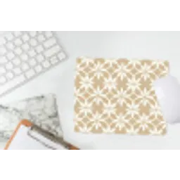 Bloemen - Patroon - Beige muismat rubber klein 262 -witbureau