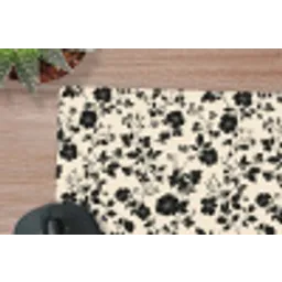 Bloemen - Dessin - Zwart muismat rubber klein 262 -closeup