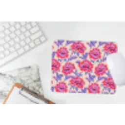 Bloemen - Patroon - Meerkleurig muismat rubber klein 262 -witbureau