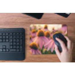 Bloemen - Paars - Bijen muismat rubber klein -toetsenbord