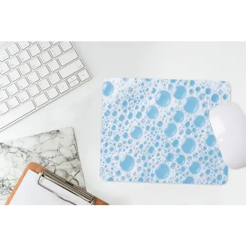 Schuim - Bubbels - Blauw muismat rubber klein -witbureau