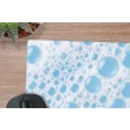Schuim - Bubbels - Blauw muismat rubber klein -closeup