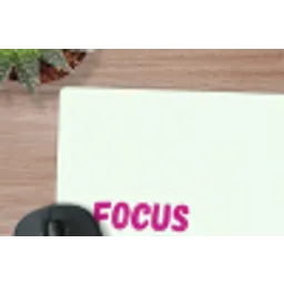 Focus on the good - Beige - Roze muismat rubber klein -closeup