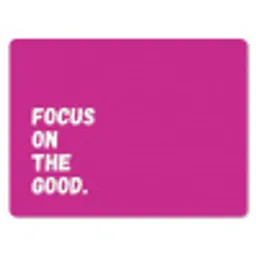 Focus on the good - Roze - Simple muismat rubber klein -3d