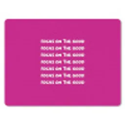 Focus on the good - Roze - wit muismat rubber klein -3d