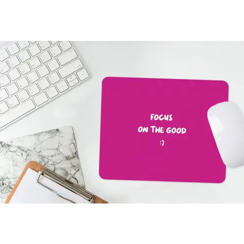 Focus - Smiley - Roze muismat rubber klein -witbureau