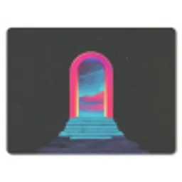 Poortje - Landschap - Sterrenhemel - Roze muismat rubber klein -3d