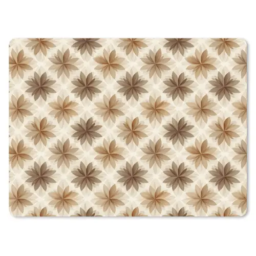Geografisch - Patroon - Bruin muismat rubber klein 262 -3d