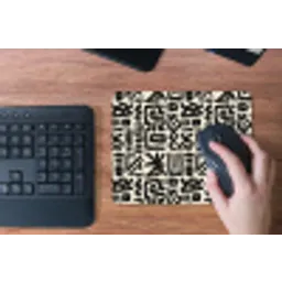 Geometrisch - Figuren - Zwart muismat rubber klein 262 -toetsenbord