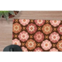 Geometrisch - Bloemen - Kleurrijk muismat rubber klein 262 -closeup