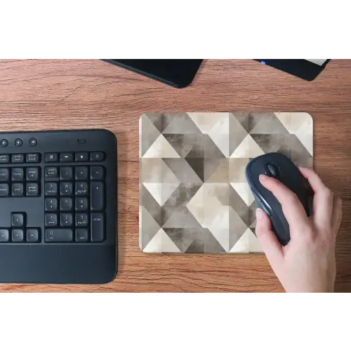 Geometrisch - Motief - Aardetinten muismat rubber klein 262 -toetsenbord