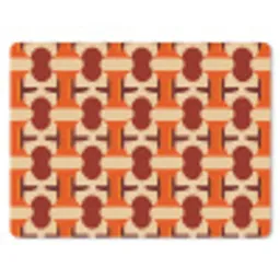 Geometrisch - Retro - Oranje muismat rubber klein 262 -3d