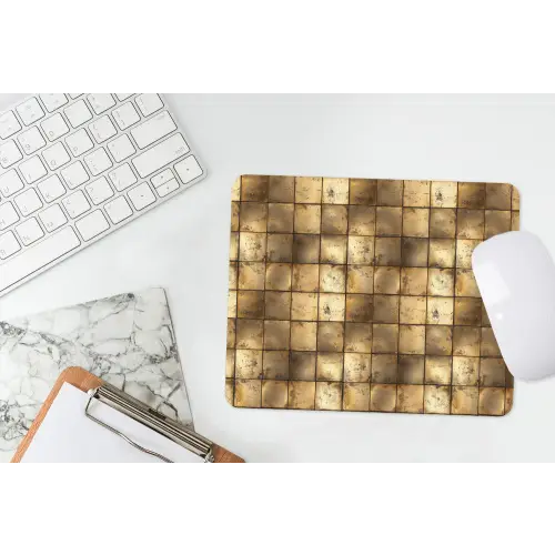 Geometrisch - Tegels - Goud muismat rubber klein 262 -witbureau