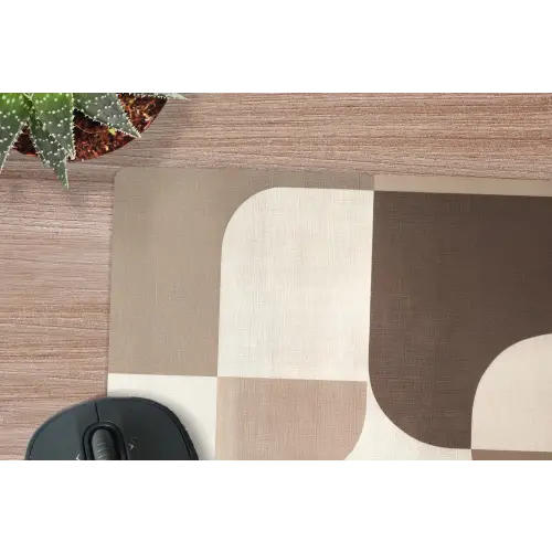 Geometrisch - Geweven structuur - Modern muismat rubber klein -closeup