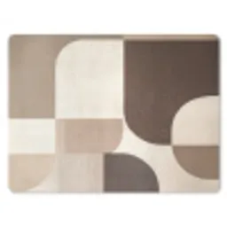 Geometrisch - Geweven structuur - Modern muismat rubber klein -3d