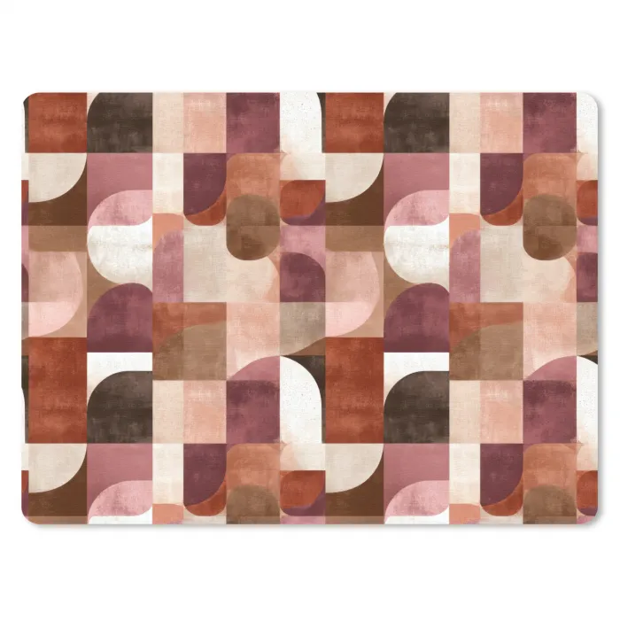 Geometrie - Modern - Retro muismat rubber klein 262 -3d